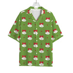 Merry Christmas Bells Pattern Print Rayon Hawaiian Shirt
