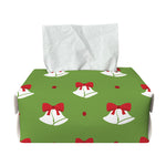 Merry Christmas Bells Pattern Print Rectangle Tissue Box Cover