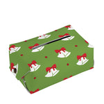 Merry Christmas Bells Pattern Print Rectangle Tissue Box Cover