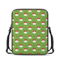 Merry Christmas Bells Pattern Print Rectangular Crossbody Bag
