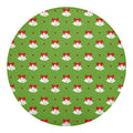 Merry Christmas Bells Pattern Print Round Blanket