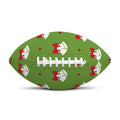 Merry Christmas Bells Pattern Print Rugby Ball