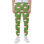 Merry Christmas Bells Pattern Print Scuba Joggers