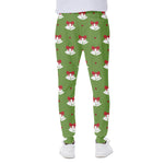Merry Christmas Bells Pattern Print Scuba Joggers