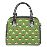 Merry Christmas Bells Pattern Print Shoulder Handbag