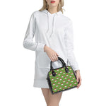 Merry Christmas Bells Pattern Print Shoulder Handbag