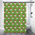 Merry Christmas Bells Pattern Print Shower Curtain