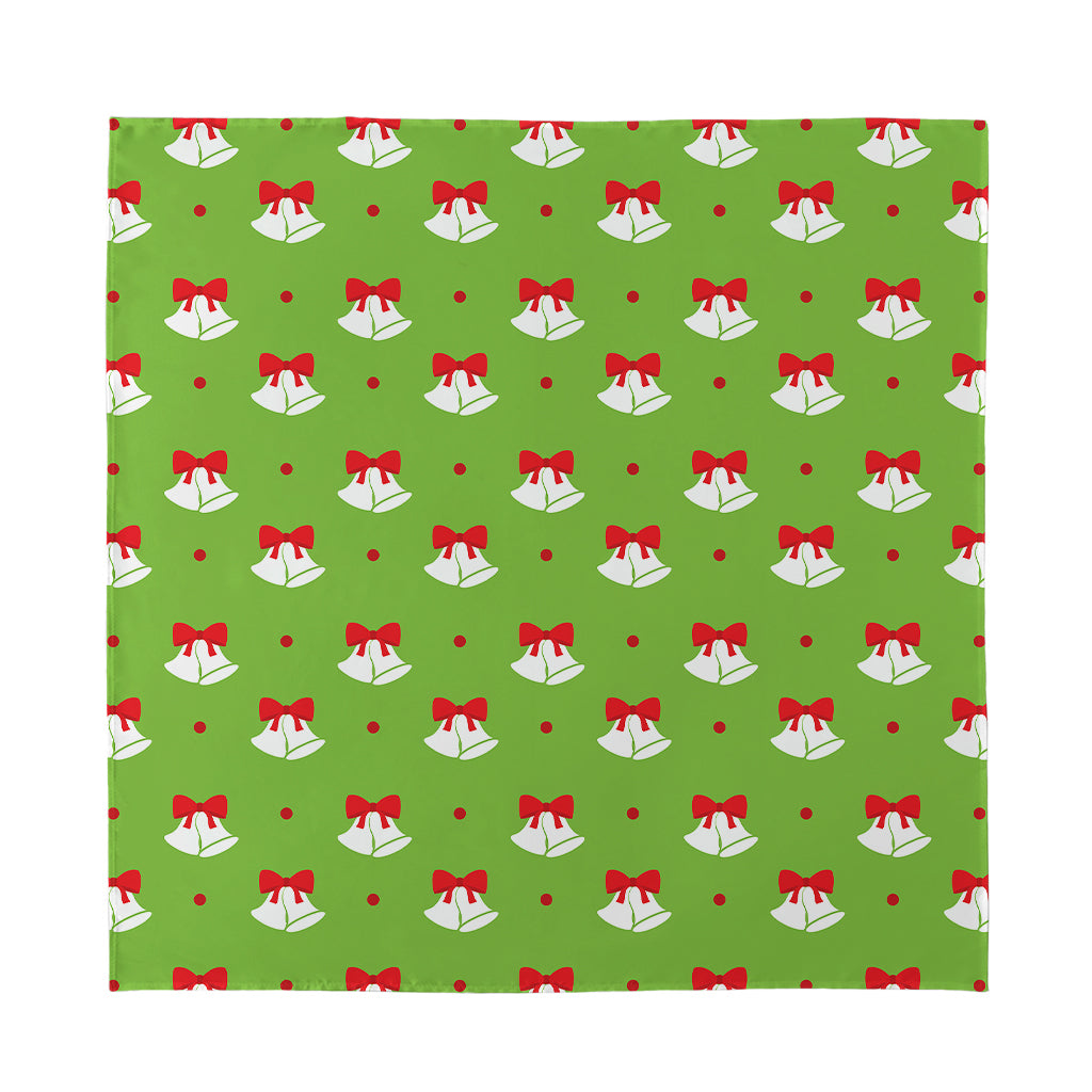 Merry Christmas Bells Pattern Print Silk Bandana