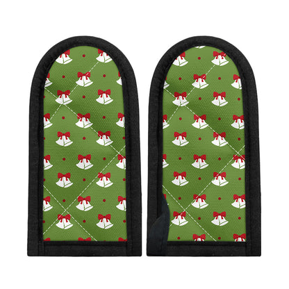 Merry Christmas Bells Pattern Print Skillet Handle Cover