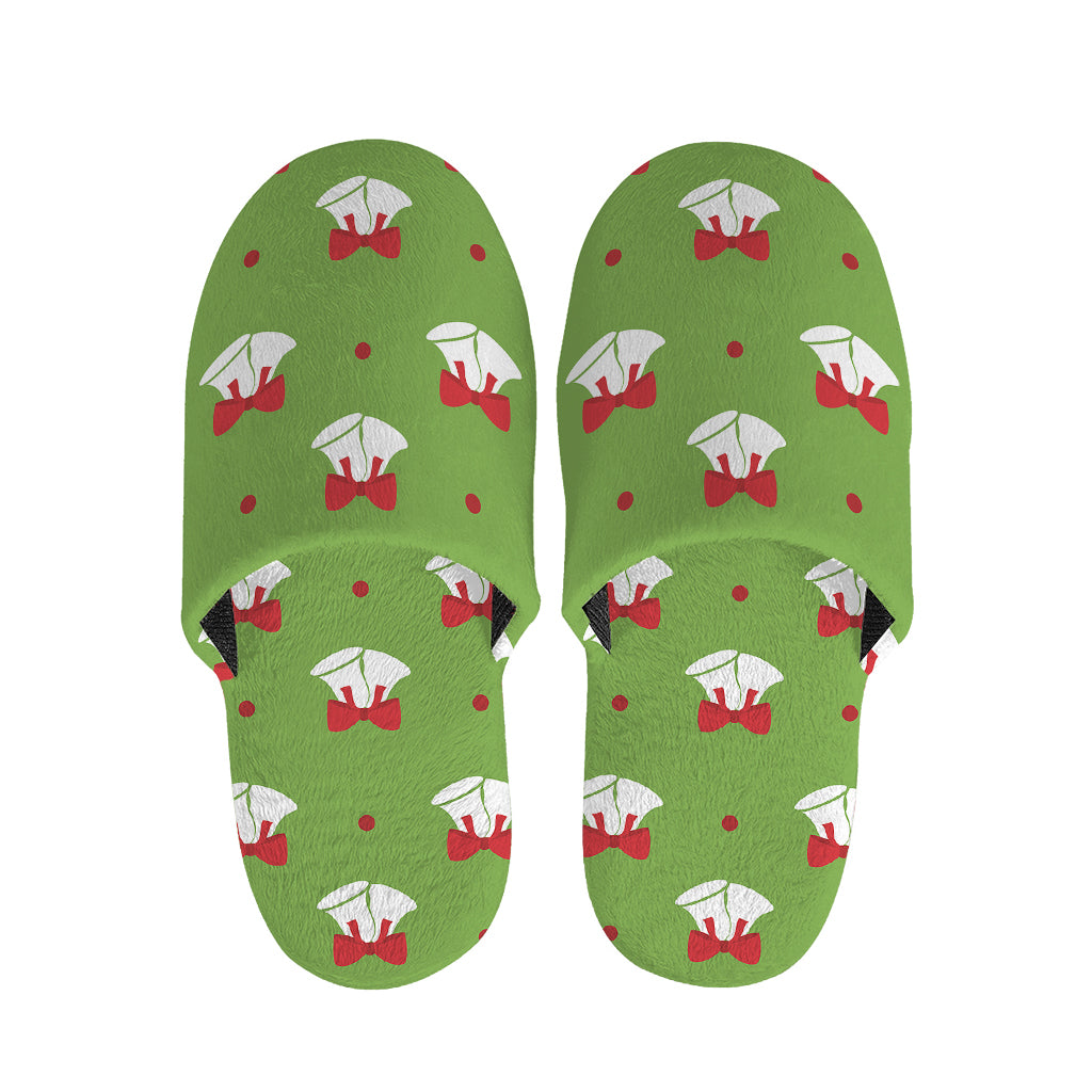 Merry Christmas Bells Pattern Print Slippers