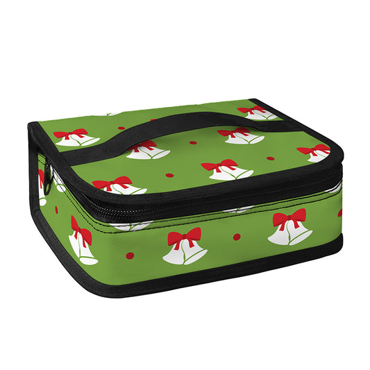 Merry Christmas Bells Pattern Print Small Lunch Bag