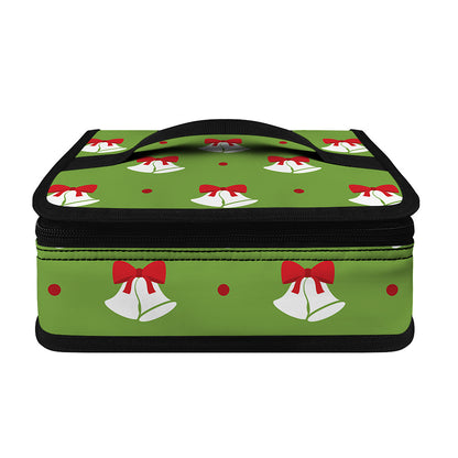 Merry Christmas Bells Pattern Print Small Lunch Bag