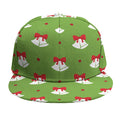 Merry Christmas Bells Pattern Print Snapback Cap