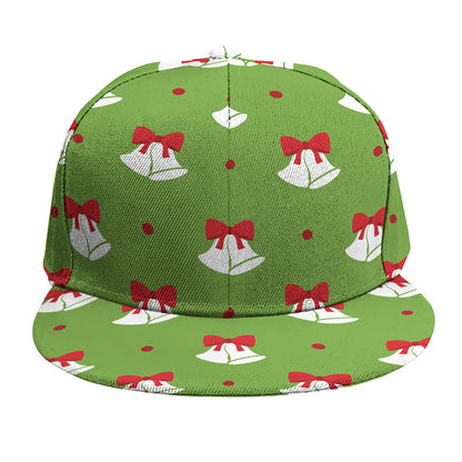 Merry Christmas Bells Pattern Print Snapback Cap