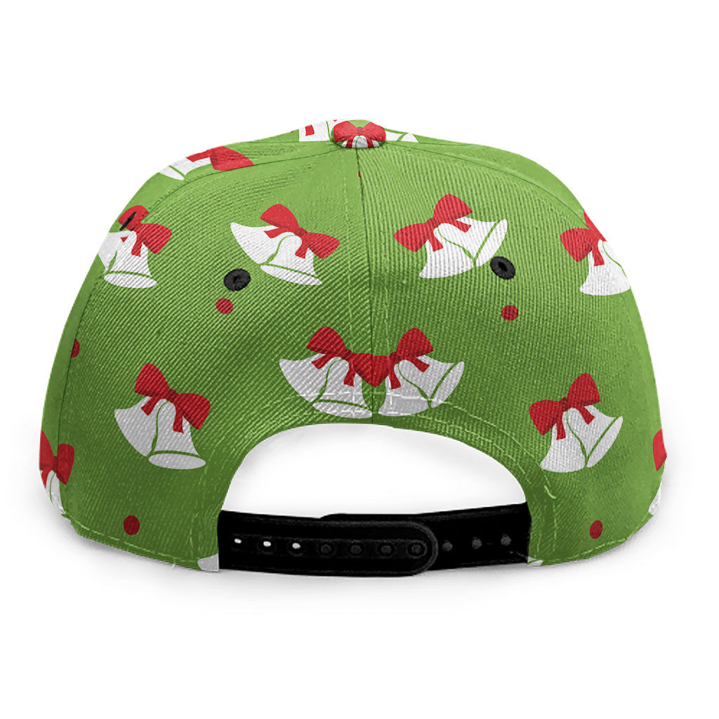 Merry Christmas Bells Pattern Print Snapback Cap