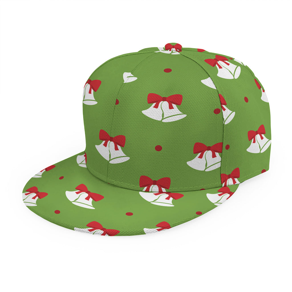 Merry Christmas Bells Pattern Print Snapback Cap