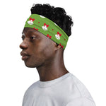 Merry Christmas Bells Pattern Print Sports Headband