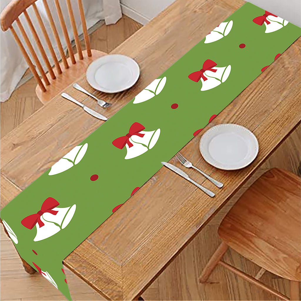 Merry Christmas Bells Pattern Print Table Runner