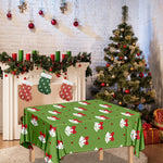 Merry Christmas Bells Pattern Print Tablecloth