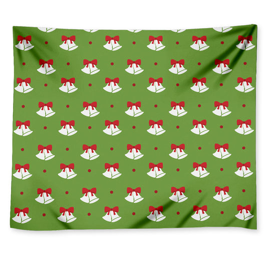 Merry Christmas Bells Pattern Print Tapestry