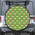 Merry Christmas Bells Pattern Print Tire Cover