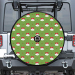 Merry Christmas Bells Pattern Print Tire Cover With Camera Hole