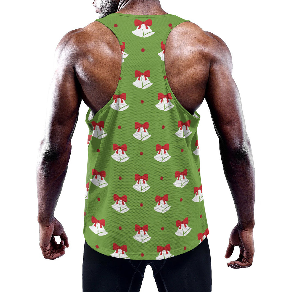 Merry Christmas Bells Pattern Print Training Tank Top