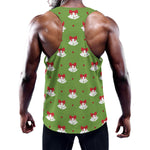 Merry Christmas Bells Pattern Print Training Tank Top