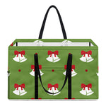 Merry Christmas Bells Pattern Print Utility Tote Bag