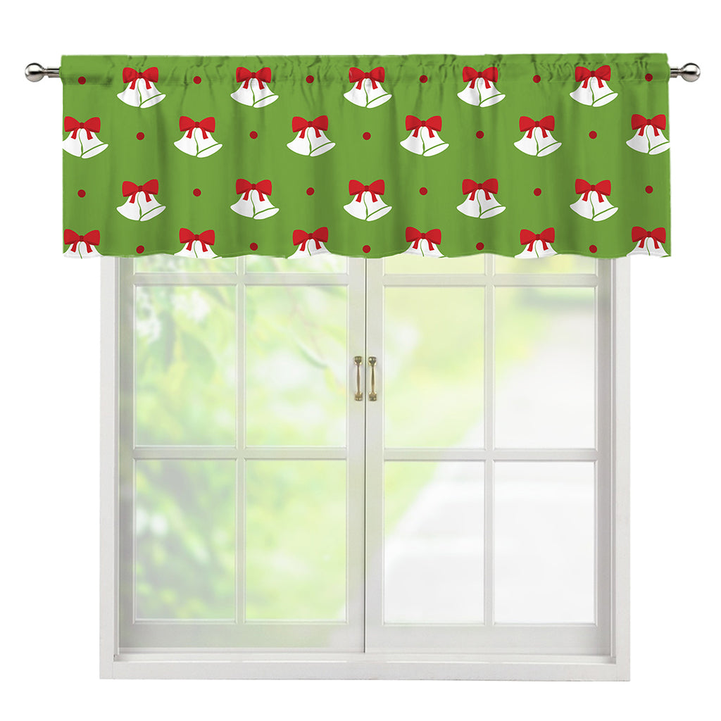 Merry Christmas Bells Pattern Print Window Valance