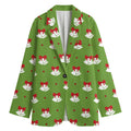 Merry Christmas Bells Pattern Print Women's Blazer