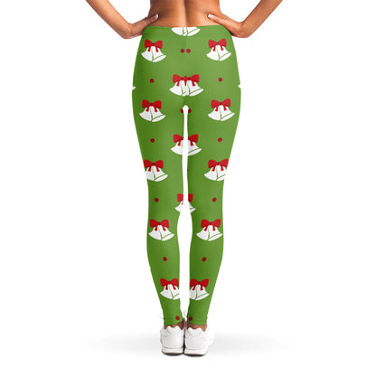 Merry Christmas Bells Pattern Print Women's Leggings