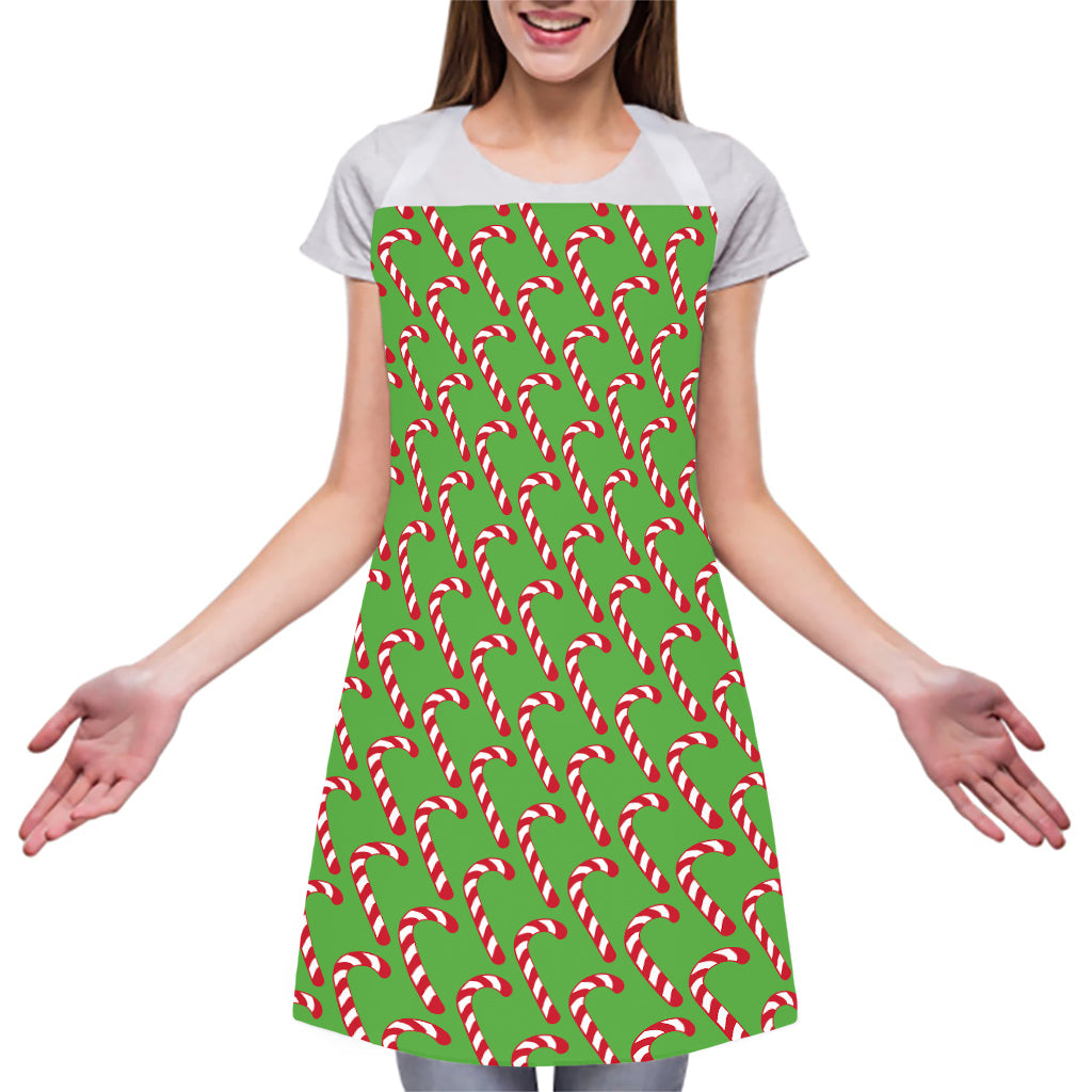 Merry Christmas Candy Cane Pattern Print Adjustable Apron