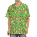 Merry Christmas Candy Cane Pattern Print Aloha Shirt