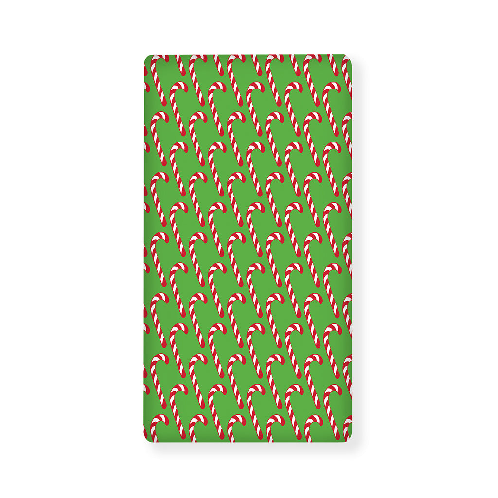 Merry Christmas Candy Cane Pattern Print Baby Crib Sheet