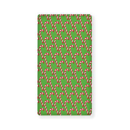Merry Christmas Candy Cane Pattern Print Baby Crib Sheet