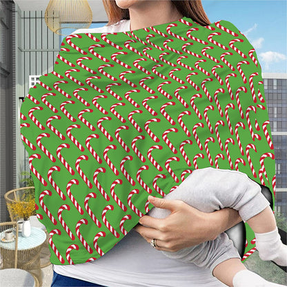 Merry Christmas Candy Cane Pattern Print Baby Seat Cover