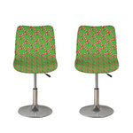 Merry Christmas Candy Cane Pattern Print Bar Stool Covers