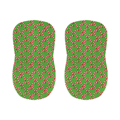 Merry Christmas Candy Cane Pattern Print Bar Stool Covers