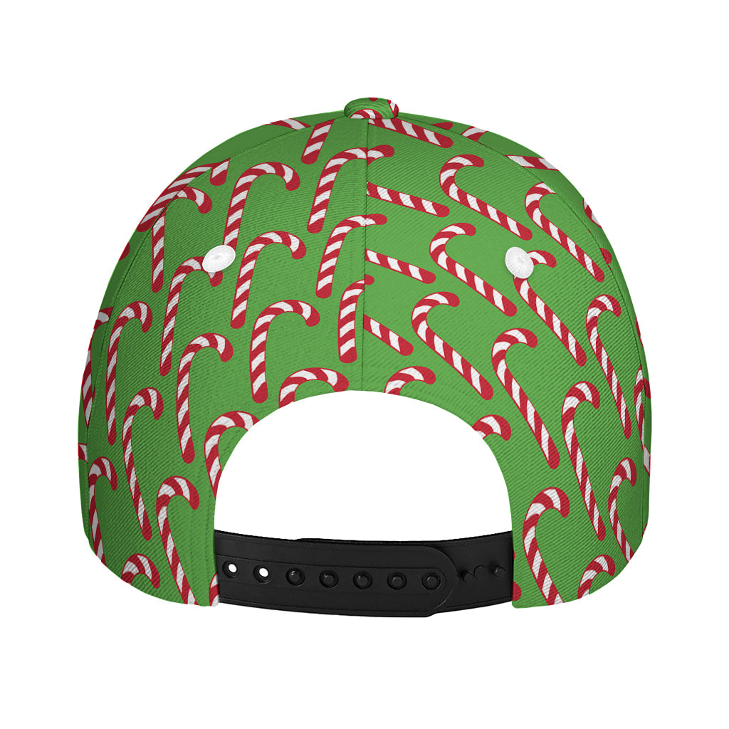 Merry Christmas Candy Cane Pattern Print Baseball Cap