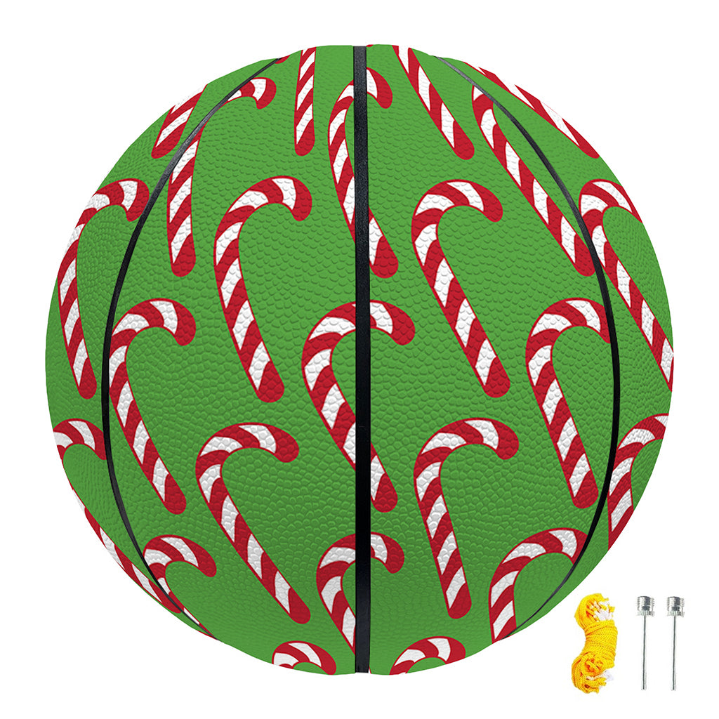 Merry Christmas Candy Cane Pattern Print Basketball