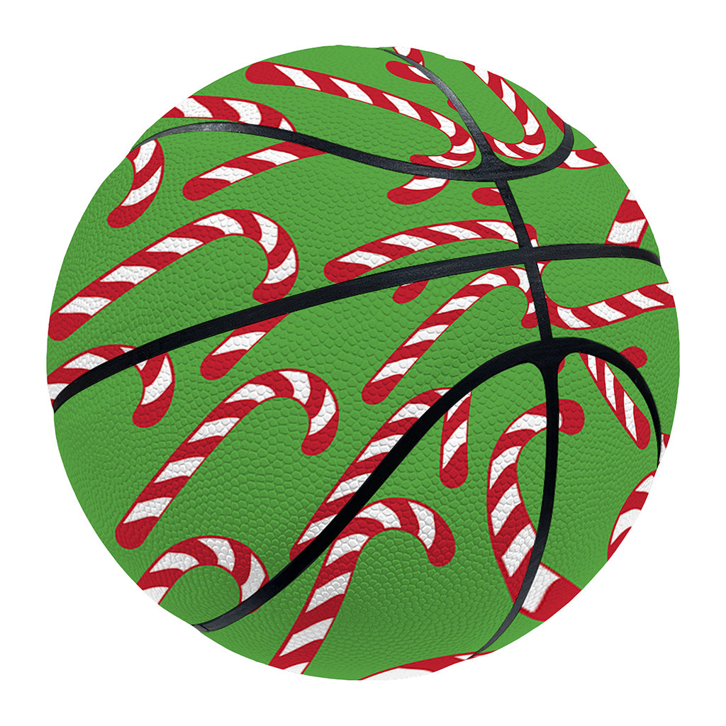 Merry Christmas Candy Cane Pattern Print Basketball