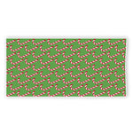 Merry Christmas Candy Cane Pattern Print Beach Towel