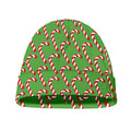 Merry Christmas Candy Cane Pattern Print Beanie