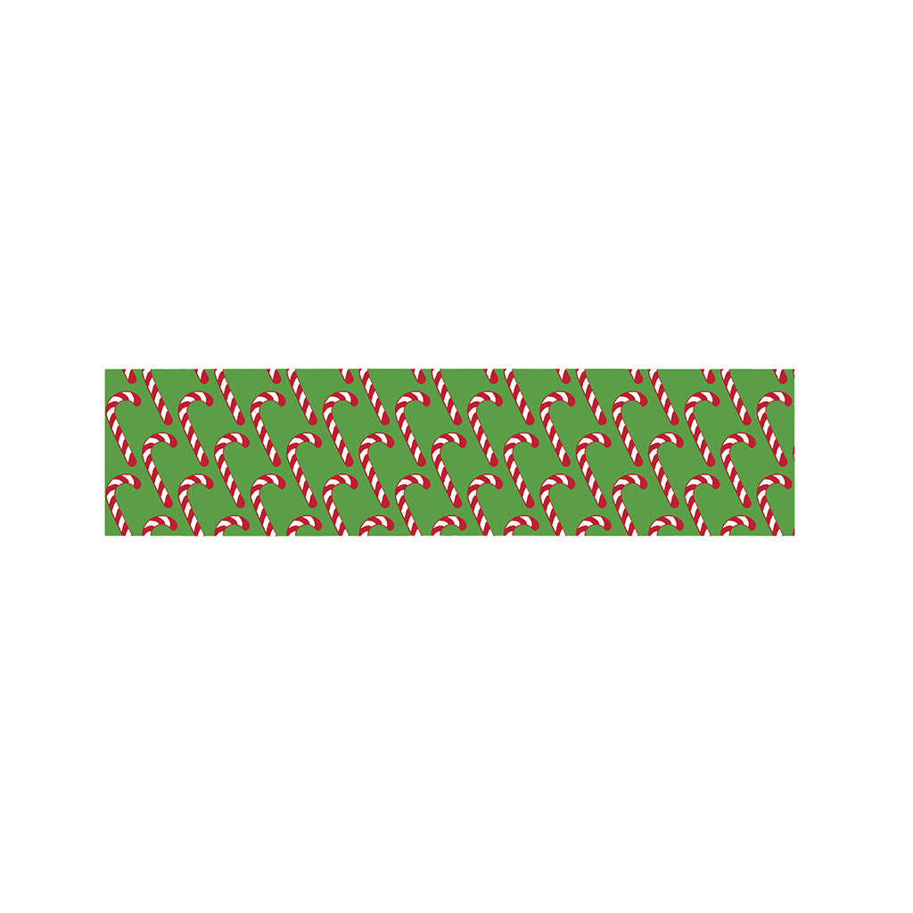 Merry Christmas Candy Cane Pattern Print Bed Runner