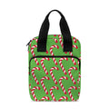 Merry Christmas Candy Cane Pattern Print Bible Tote Bag
