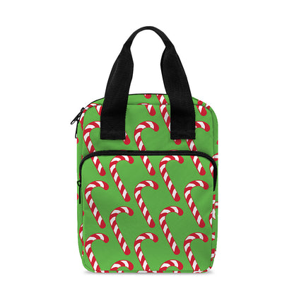 Merry Christmas Candy Cane Pattern Print Bible Tote Bag