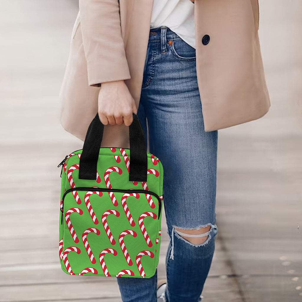 Merry Christmas Candy Cane Pattern Print Bible Tote Bag