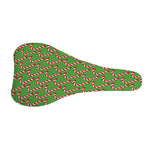 Merry Christmas Candy Cane Pattern Print Bicycle Seat Cover