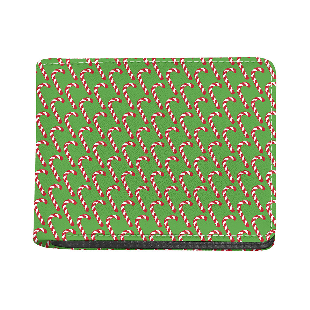 Merry Christmas Candy Cane Pattern Print Bifold Wallet